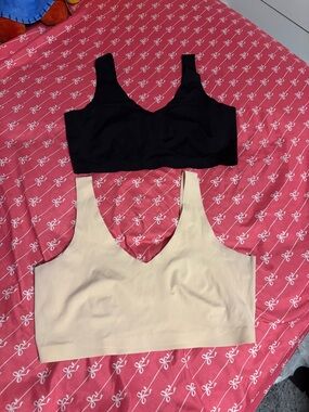 Seamless Wireless Bralette Duo - Black & Nude